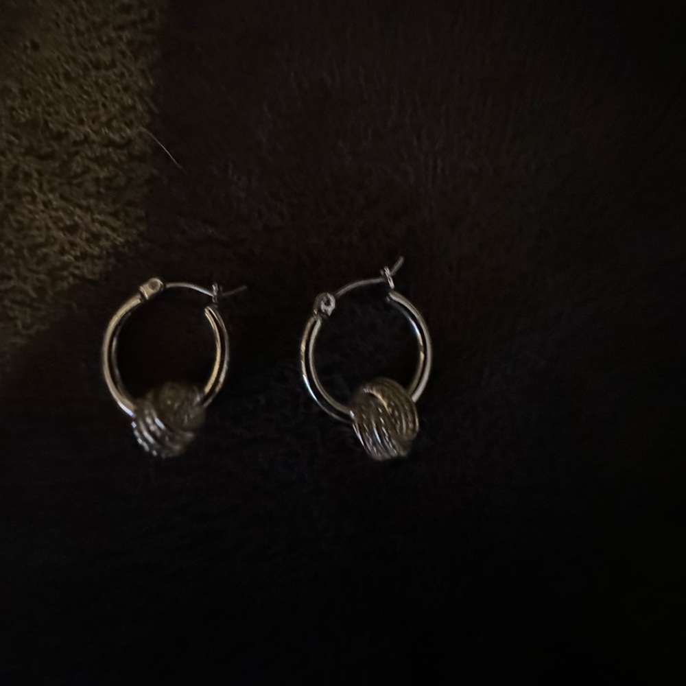 Drop hoop earrings